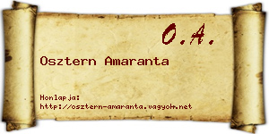 Osztern Amaranta névjegykártya